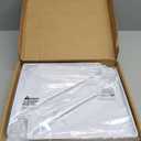 Heavy Duty Closet Rod Bracket 10.8x10.8 Closet Rod Holders Support Right Angle Closet Shelf Bracket for Revive Your Sagging Rod (4PCS-White)