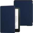 Slim Case for All-New Kindle Paperwhite 12th Generation and Kindle Colorsoft Signature Edition (7",2024) - Lightweight PU Leather Folio Cover with Auto Sleep/Wake (Dark Blue)