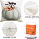 2 x Artscope Fall Decorative Throw Pillow Covers 20x20 Inch Set of 4 Fall Gifts for Home Decor, Autumn Pumpkin Sweet Home Thankful Grateful Blessed Outdoor Farmhouse Pillow Cases for Sofa Couch-Grey