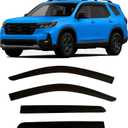 2023-2025 Tape-On Rain Guards for Honda Pilot Side Window Deflector Visors LX Sport EX-L TrailSport Touring Elite Smoke Tinted Vent Shades 2024