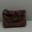 Genuine Leather Purse for Women: Suede Leather Tote Bag - Fashion Ladies Shoulder Handbag for Travel (Large) (Coffee)