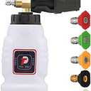 Tool Daily Foam Cannon, 1/4 Inch Quick Connect, Power Washer Foam Cannon with 5 Pressure Washer Nozzles,1 Liter