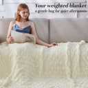 Anysay Knitted Weighted Blanket for Adult, Chunky Knit Weighted Throw for Sleep 48"*72" 12lbs, Cooling Breathable Heavy Blanket for Hot Sleepers, Machine Washable Blanket for Room Decor(Ivory White)