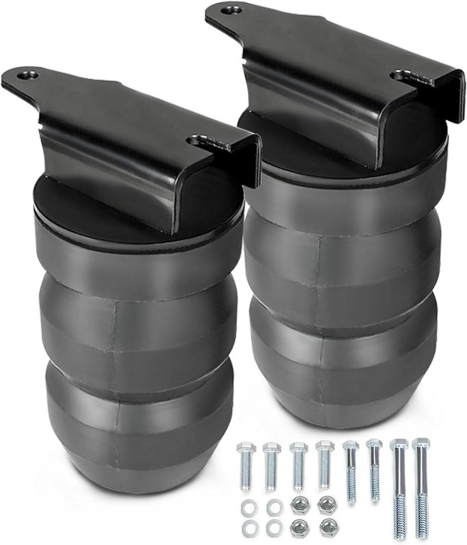 2Pcs Rubber Cushion Suspension Kit for 1999-2010 Chevy Silverado, GMC Sierra 1500/2500 Pickup Trucks OEM Replaces GMRCK25S Car Rear Rubber Helper Springs Kit (7X1253)