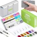 ARTISTRO Metallic Watercolor Paint Set - 12 Colors, Travel Set with Metallic Paints, Perfect for Kids and Adult Beginners
