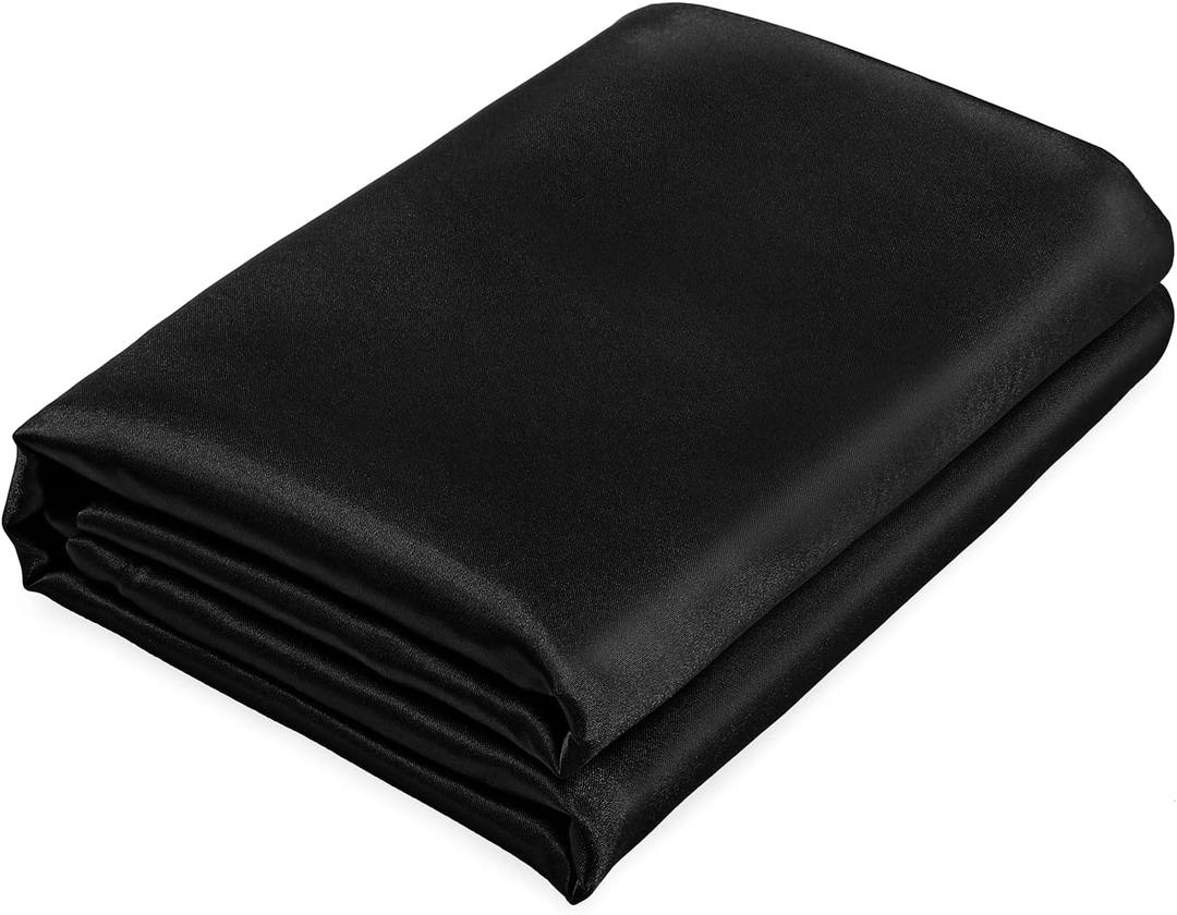 Homiest Black Satin Flat Sheet for Full Mattress, Luxury & Ultra Soft Bedding