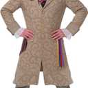 fun shack Hatter Costume Men, Wonderland Hatter Halloween Outfit, Book Character Costume For Adults (X-Large)