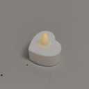 Talent Star 24Pcs Heart Shape LED Tealight Candles, Flameless Flickering Candle Lights with Artificial Flower Petals for Wedding, Valentine's Day, Marriage Proposal, Party, Festival Celebration White