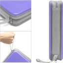 CD Case, Siveit DVD Case Holder 96 Capacity Hard Plastic CD DVD Disc Cases Storage Binder Wallet for Car Home Office Travel (Lavender)