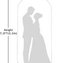 Wokceer Wedding Arch Backdrop Stand 7.2 FT White Metal Chiara Backdrop Stand for Wedding Ceremony Photo Booth Outdoor Indoor Birthday Party Garden Floral Balloon Arch Decoration