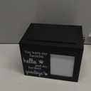 pet urns for Dogs,Pet Memorial Box with Photo Frame  Wooden Pet Urn for Dogs & Cats, Keepsake Memory Box, Black