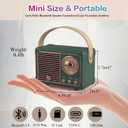 Dosmix Retro Bluetooth Speaker, Vintage Decor, Mini Wireless Bluetooth Speaker, Cute Old Fashion Style for Kitchen Desk Bedroom Office Party Outdoor Accessories for iPhone Android (Green)
