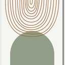 Printed Canvas Painting Wall Art Boho Abstract Wall Art Print Boho Wall Decor Scandi Art Mid Century Beige Green Terracotta Boho Wall Art Bedroom and Kitchen Office Wall Decoration 12x18inch, Pack of 3 