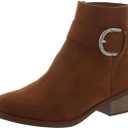 Steve Madden Girls Shoes Buckled Ankle Boot, Cognac, 3