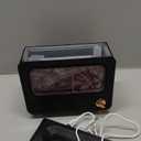 Flame Diffuser with 7-Color LED, 260ml Essential Oil Aromatherapy Humidifier, Bluetooth Speaker, White Noise Machine, Black