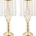 VEVOR Metal Wedding Centerpiece Gold,Crystal,12PCS 49cm/19.3