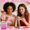 24 Pack Valentines Watercolor Paint Set Gifts Mini Washable Watercolor Paint with Paintbrush Water Color Kit Valentines Gift for Exchange Prizes Art Party Favors Supplies