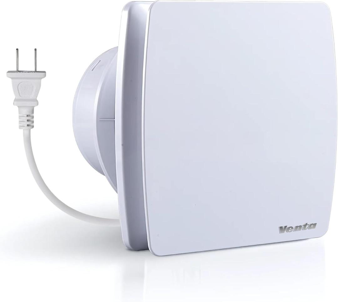 Venta 6 Inch Exhaust Fan  1.7 Sones, Quiet Wall Mount Bathroom Exhaust Fan  Powerful 141 CFM Airflow, Anti-Backflow, Energy-Efficient - For Kitchen, Garage, Office - White
