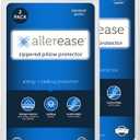 Set of 2 Standard/Queen AllerEase Pillow Protectors - Moisture Wicking, Advanced Allergy Protection - Premium Polyester, Zippered Protectors