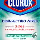 Clorox Disinfecting Cleaning Wipes, Bleach Free, Fresh Scent, 75 Count, Pack of 6
