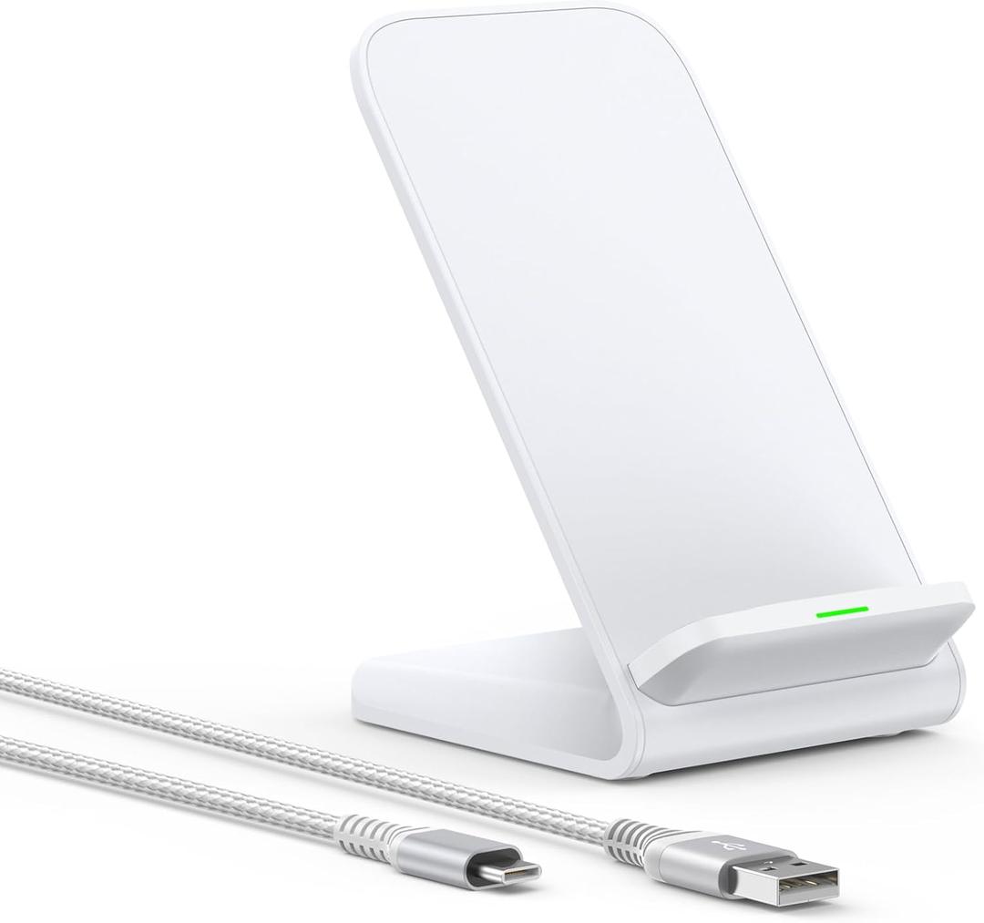 Fast Samsung Wireless Charger Stand, 15W Max Desk Phone Charging Station QI Android Wireless Charging Dock Holder for Galaxy S24 Ultra S23 FE S22 S21 S9 Z Fold6 Flip6 Note20 iPhone 16 15 Pro Max 14 13