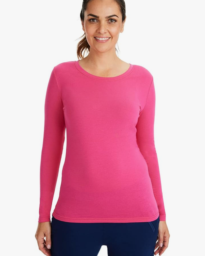 Healing Hands Women's Underscrub Soft Knit Melissa Longsleeve Scrub Tee, Size L