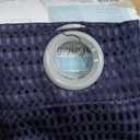 InstaCurtain 71 in. W x 74 in. L Polyester Fabric Shower Curtain and Waterproof Liner, All-in-One Set in Purple