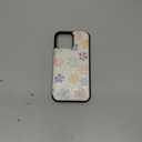 UEEBAI Wallet Case for iPhone 13 Pro Max with Card Holders, PU Leather Floral Cover Kickstand RFID Blocking Double Magnetic Clasp Rilievo Flower Flip Case for Women Girls - White Daisy