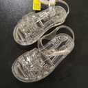 Toddler Sandals Jelly Shoes Girls Unisex Boy Flat Retro Slides Clear Kids Water Slippers Slingback Summer Beach Size 26 Adjustable Buckle Glitter Dress Soft
