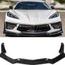 Gloss Black Front Bumper Lip Compatible with Corvette C8 2020-2026, Front Splitter Protector Body Kit