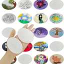 Lulonpon 20 Pieces Painting Rocks, 2.4-3.14 Inches White Oval Rock for Painting, Smooth Rocks Bulk, Flat Rock, Crafting Paint Supplies