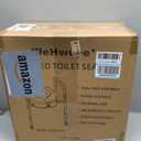 WeHwupe Raised Toilet Seat with Handles for Elderly - Toilet Seat Risers for Seniors with Adjustable Padded Arms - Elevated Toilet Safety Seat for Standard or Elongated Commode