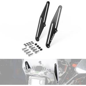 NICECNC Windscreen Adjusters Windshield Bracket Compatible with Yamaha Tenere 700 /XTZ700 2019-2024, Tenere 700 Rally Edition 2020-2024, Tenere 700 World Raid 2022, Tenere 700 Accessories, Black