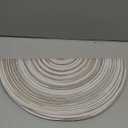 Floroom 15 Inch Round Braided Placemats Set of 4, Washable Heat Resistant Cotton Polyester Circle Place Mats for Kitchen Dining Table - Rainbow Gray