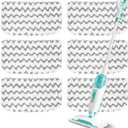 6 Pack Steam Mop Replacement Pads Compatible with Shark Steam Mops S1000/ S1000A/ S1000C/ S1000WM/ S1001C, Floor Steamer Pads Washable, Reusable Microfiber Cleaner Pads