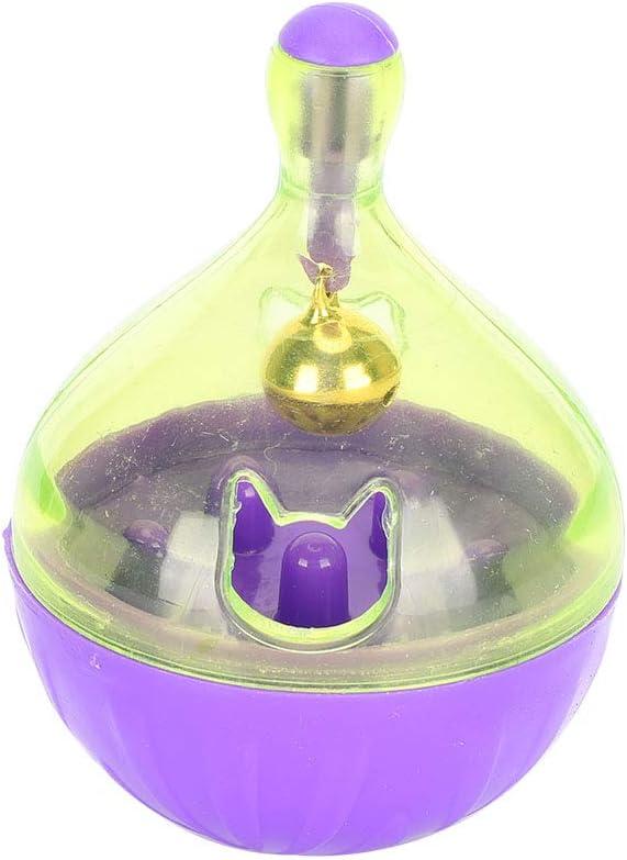 ZJchao Cat Treat Dispenser, Cat Puzzle Feeder, Pet Slow Feeder Treat Ball Interactive Cat Toy Treat Dispenser Dog Ball Dispensing Dog Toys Enrichment and Exercise for Purple
