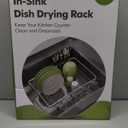Dish Drying Rack in Sink, Expandable Stainless Steel Dish Drainers for Kitchen Counter, Dish Dryer Rack for Inside Sink, Over The Sink Dish Racks with Utensil Holder, Silver