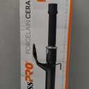 BaByliss Pro Spring Curling Iron, Porcelain Ceramic Professional For Multiple Hair Types, Reaches 430 Degrees for Loose Long Lasting Curls (1.25 Inch)