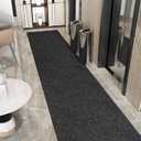 Ottomanson Commercial Scrape Rib Entry Mat  Heavy Duty Ribbed Floor Mat for High Traffic  Non Slip Rubber Back, Waterproof  Indoor Outdoor Use for Offices, Schools, Lobbies, 2' x 14', Black