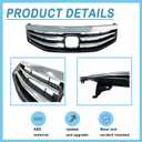 Front Bumper Grille For Honda Accord 4Door Sedan 2011 2012 Chrome Black Grill HO1200203