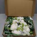 H&S BRIDAL Wedding Arch Flowers, Peony Floral Eucalyptus Greenery Leaves Set of 2 Artificial Flower for Wedding Ceremony Welcome Sign Home Decorations