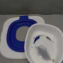 Cat Toilet Training Kit Litter Box Trainer for Indoor Cats, Reusable Plastic Rings Fit Any Toilet, Stop Scooping Litter (Blue)