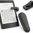 RF Remote Control Page Turner with Upgrade LCD Power Display, Wireless Reading Clicker for Kindle Paperwhite Kobo Oasis iPad, Phone Camera Remote Trigger, (Black)