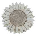 NAT & Jules Sunflower Shaped Dimensional Indoor Outdoor 12 inch Cast Resin Decorative Garden Stepping Stone, Patio, Walkway Sculpture Yard Art, Stone Grey