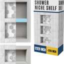 Houseables Shower Niche, Shower Niche Insert Tile Ready, Recessed Bathroom Storage, 12x20 + 12x6, in Wall Shelf, Cubby Inserts, Recessed Shampoo Caddy, Inset Shelves, Built in Nook, Soap Box, Prefab