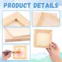 FSWCCK 15 Pack 4.72 x 4.72 inch Wood Panel Boards, Unfinished Wood Canvas Panels for Crafts, Painting Canvas, DIY Art Projects, Pouring, Arts Use with Oils, Acrylics