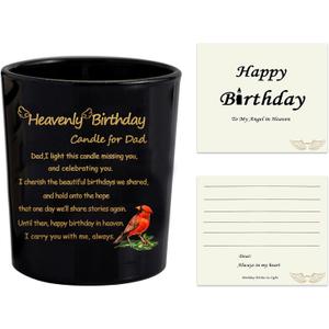 Heavenly Birthday Candle for Dad - Memorial Sympathy Candle Gift for Loss of Dad, in Heaven Birthday Remembrance Gift for Deceased Father, Missing You in Heaven Birthday Remembrance Keepsake