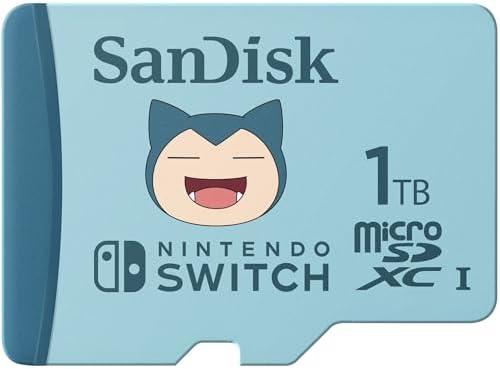 SanDisk 1TB Pokémon Snorlax microSDXC Card Licensed for Nintendo-Switch - Made for Nintendo-Switch 1, OLED, and Lite - SDSQXAO-1T00-GN6ZK