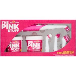 Stardrops - The Pink Stuff - The Miracle Scrubber Kit - 2 Tubs of The Miracle Cleaning Paste With Electric Scrubber Tool and 4 Cleaning Brush Heads, 6 Piece Set