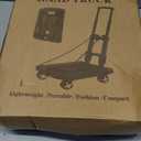 Folding Hand Truck Lightweight,Foldable Dolly with 4 Rotate Wheels,110 lbs Heavy Duty Hand cart for Luggage,Dolly for Moving Travel Shopping Airport Office Use